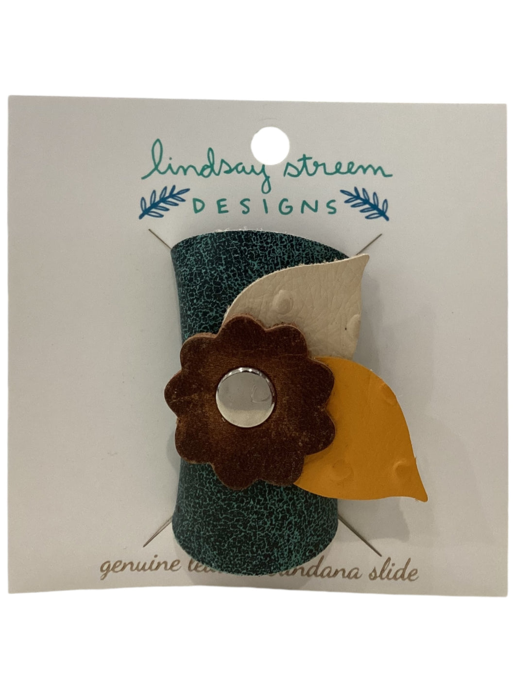 Flower Bandana Slide- Green