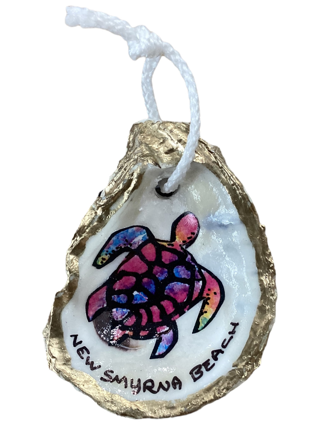 Pink Turtle Oyster Ornament