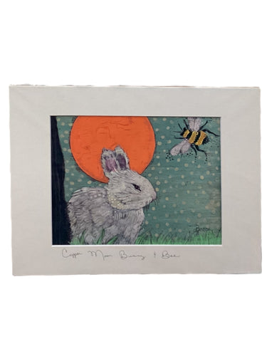 Copper Moon Bunny & Bee - Print - 11