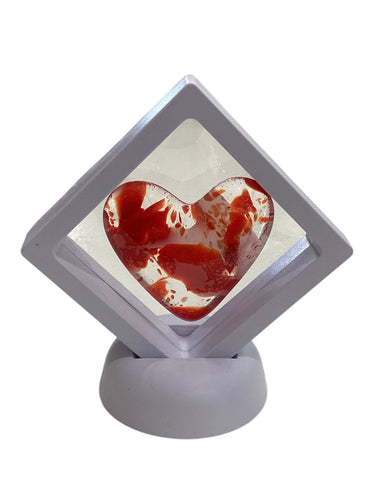 Framed Heart - Red + White