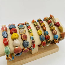 Colored Glazed Ceramic Bracelets
