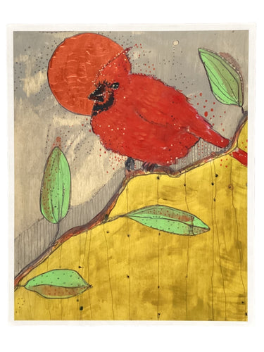 Red Cardinal Copper Moon - Print - 8