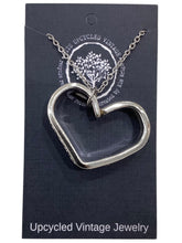 Silverplate Floating Heart Necklaces