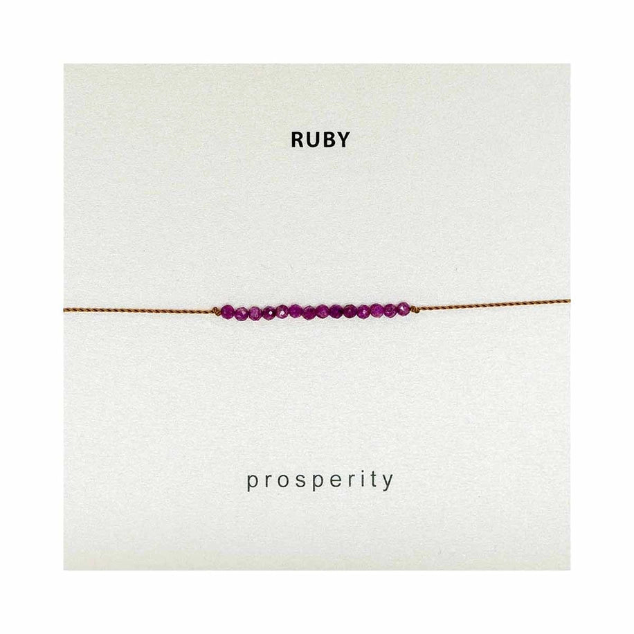 Ruby Bracelet - Confidence/Prosperity