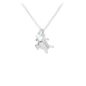 Sunshine & Saltwater Turtle Necklace - Sterling Silver