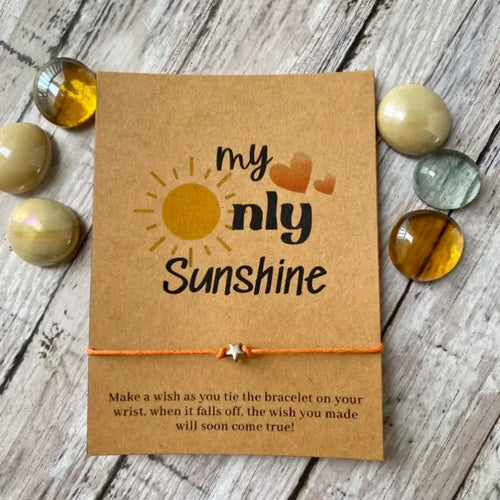 My Only Sunshine Wish Bracelet - Orange