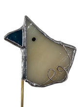 Bird Plant Stake - White