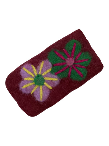 Felted Flower Eyeglass Holder