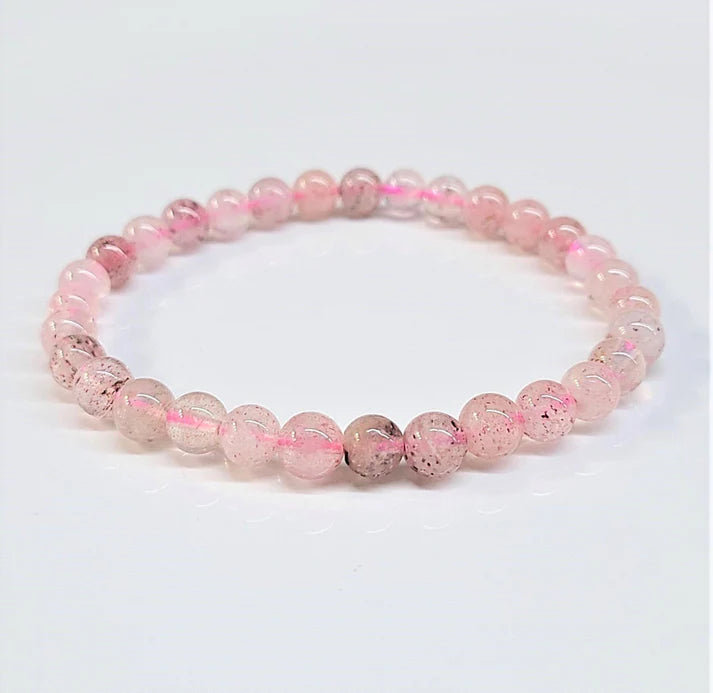 Strawberry Quartz Bracelet - 6mm