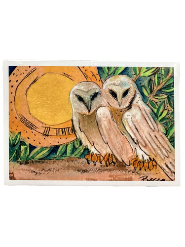 Gold Moon Barn Owls - Print - 5