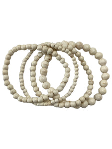 Stone Bracelet - Set of 4 - White