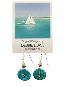 Large Turquoise Discs Earrings