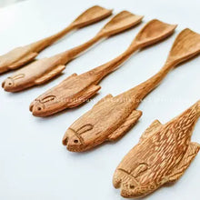 Fish-Shaped Handle Wooden Scoop