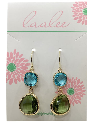 Peridot Earrings - Aquamarine