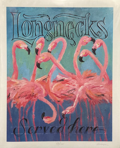 Longnecks Served Here Print - 8