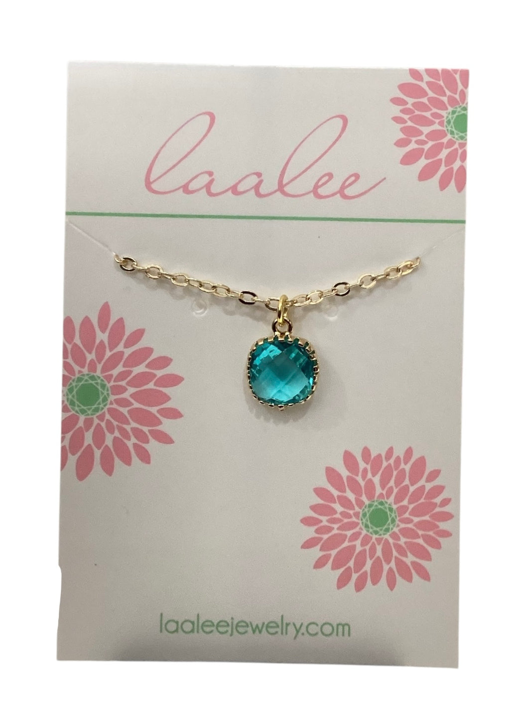 Gemstone Glass Necklaces - Blue Topaz