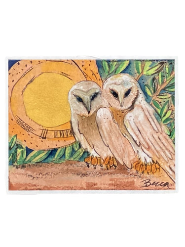 Gold Moon Barn Owls - Print - 8