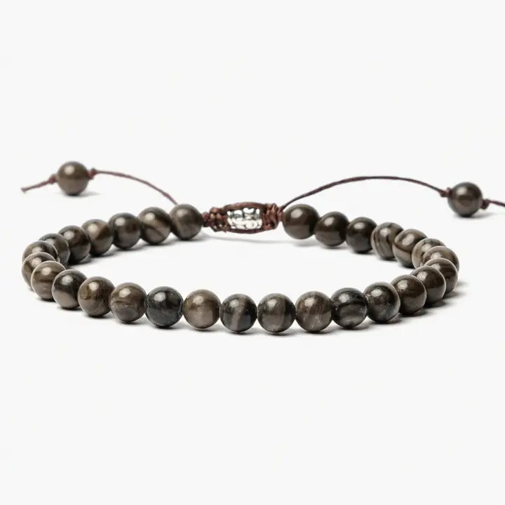 Men's Black Jasper Bracelet