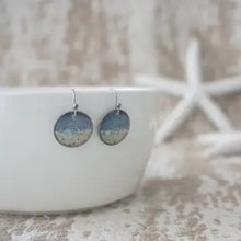 Custom Sand Wave Dangle Earring - Silver