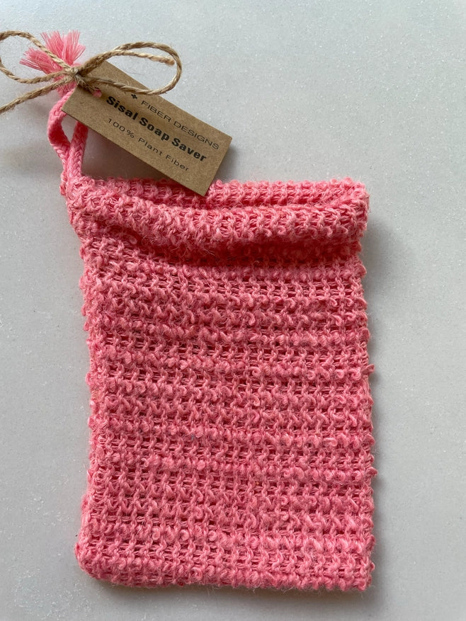 Sisal Soap Saver Bag - Pink