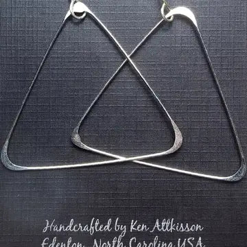 Sterling Silver Earrings Giant Triangles