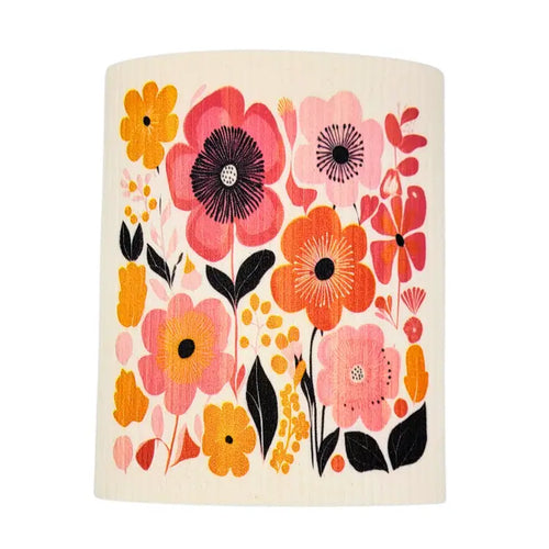 Swedish Dishcloth - Summer Flower Garden