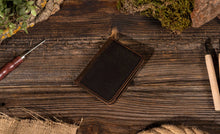 Genuine Leather Handmade Bifold Wallet - Dark Brown