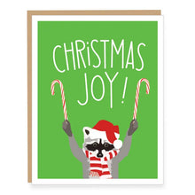 Christmas Joy Raccoon Christmas Card