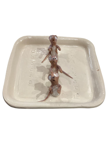 3 Mice Cheese & Cracker Tray