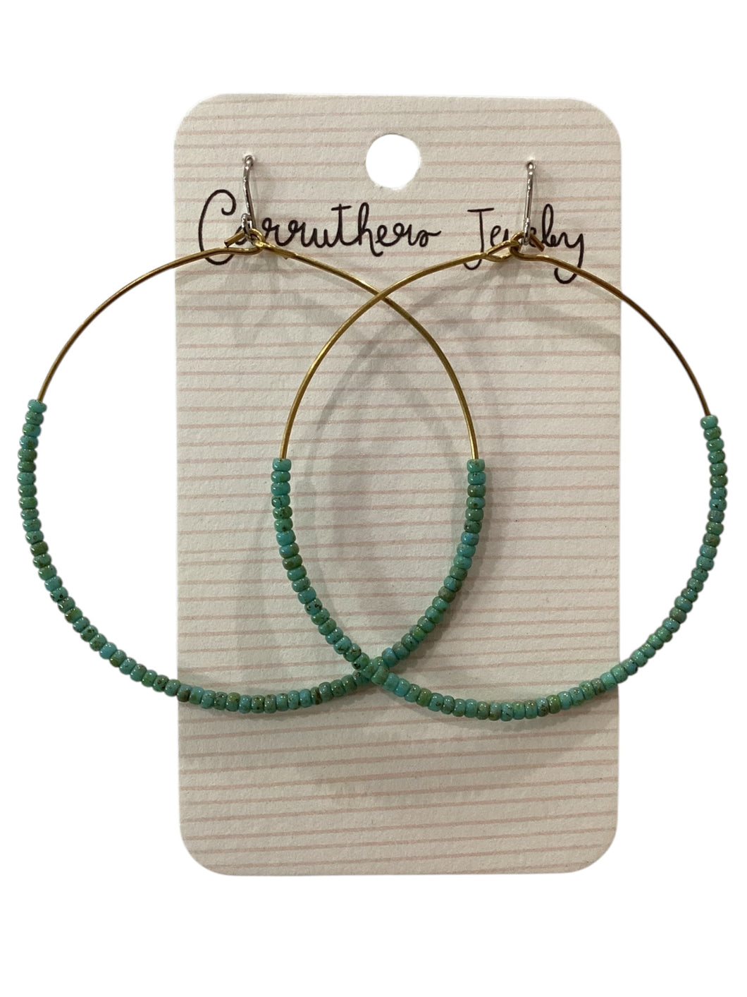 Teal Hoop Earrings