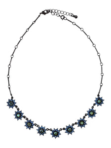 Vintage Necklace - Blue Flowers