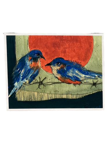 Eastern Bluebird Copper Moon - Print - 8