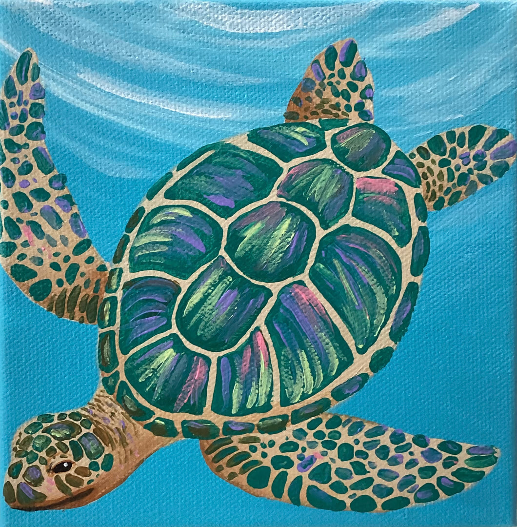 Pastel Sea Turtle