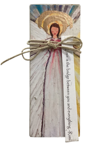 Small Wood Block Angel
