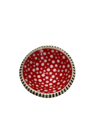 Red + White Spotted Dish