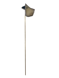 Bird Plant Stake - White