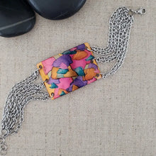 Alcohol Ink Copper & Multi-Chain Small Bracelet