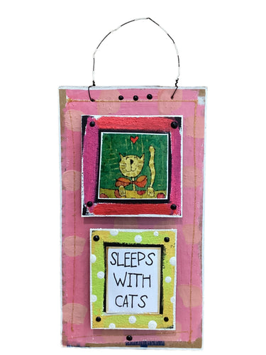 Sleep with Cats - Cardboard Plaque