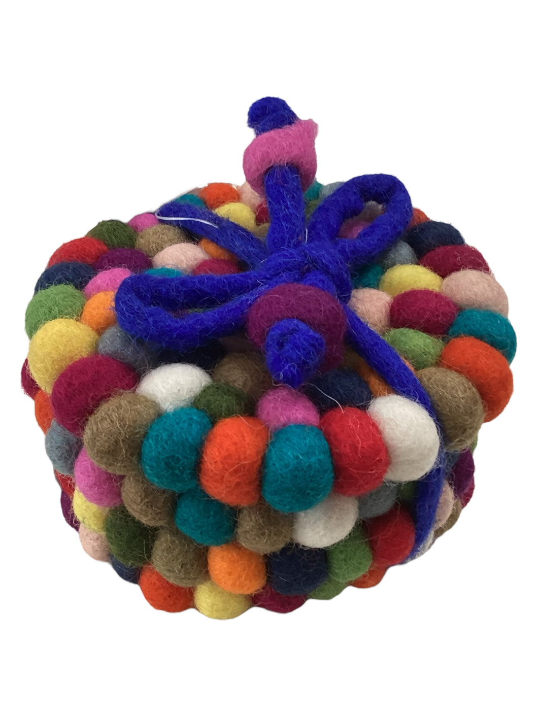 Felt Ball Coasters - Set of 4 - Multicolor