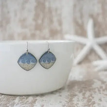 Custom Sand Wave Dangle Earring - Silver