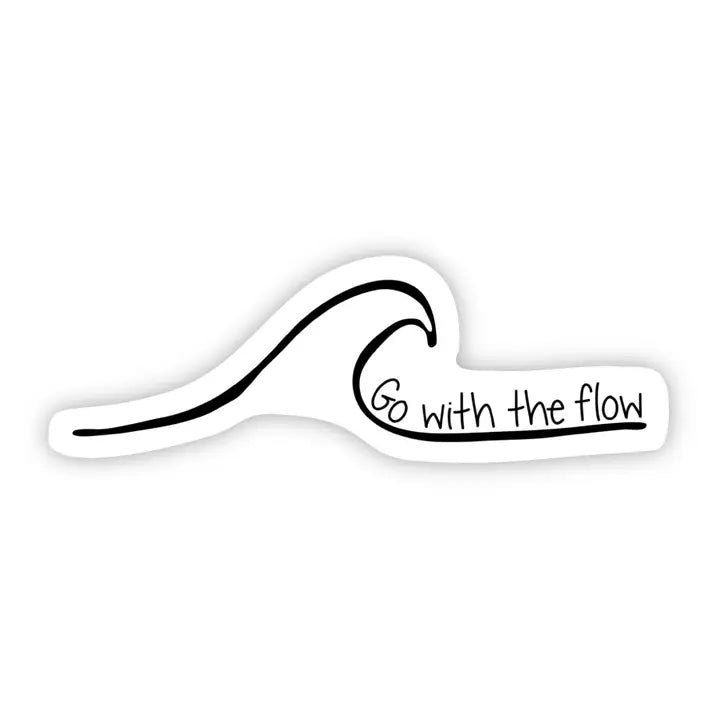 Wave Go with the Flow Sticker