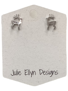 Holiday Steel Earrings - Reindeer