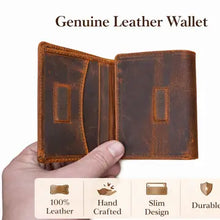 Men's Handcrafted Distressed Wallet - Trifold