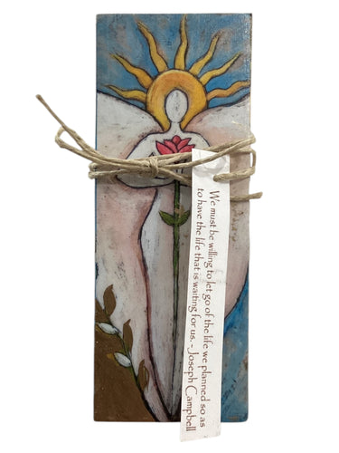 Small Wood Block Angel