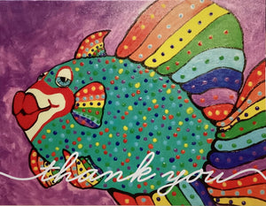 103 - Fish Notecard - Thank you