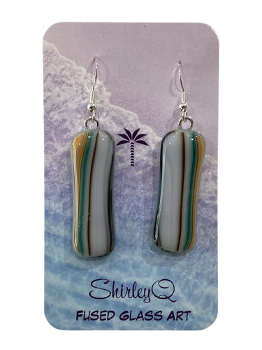Large Dangle Earrings - Southwestern Glass