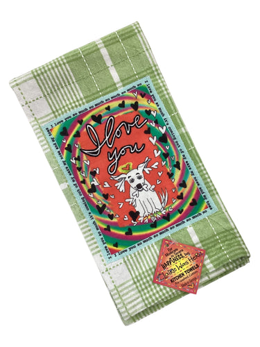 #225 Tea Towel - I Love You (Dog)
