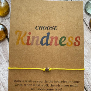 Choose Kindness Wish Bracelet - Red