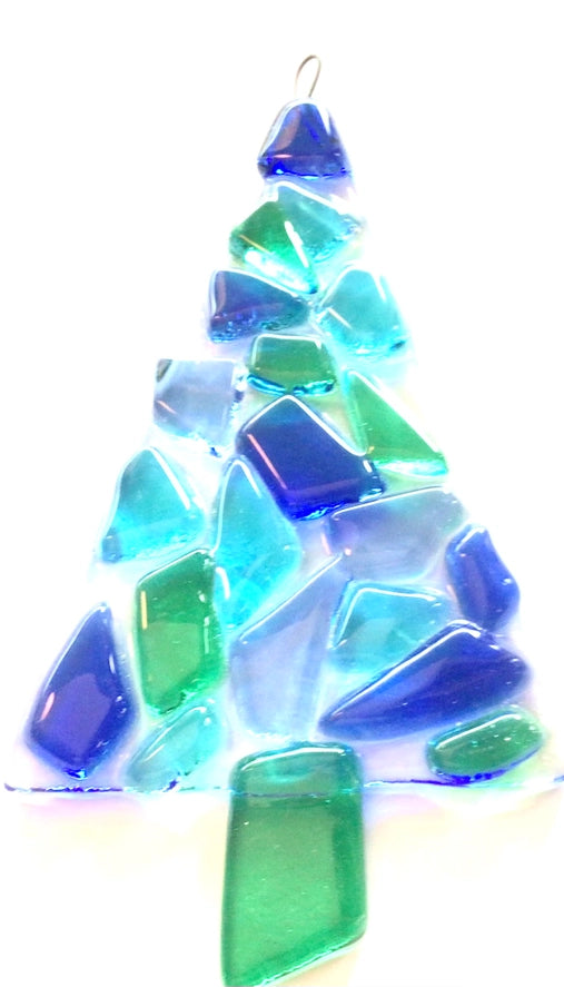 Glass Christmas Kaleidoscope Tree Ornament