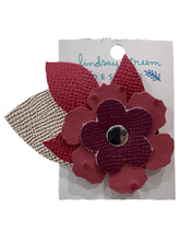 Leather Flower Brooch